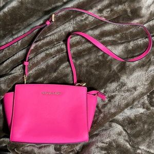 pink Michael Kors cross bag